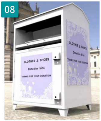 De versterkte Centrale Gat Doos van de de Bakschenking van de Recyclingsopslag voor Kleren
