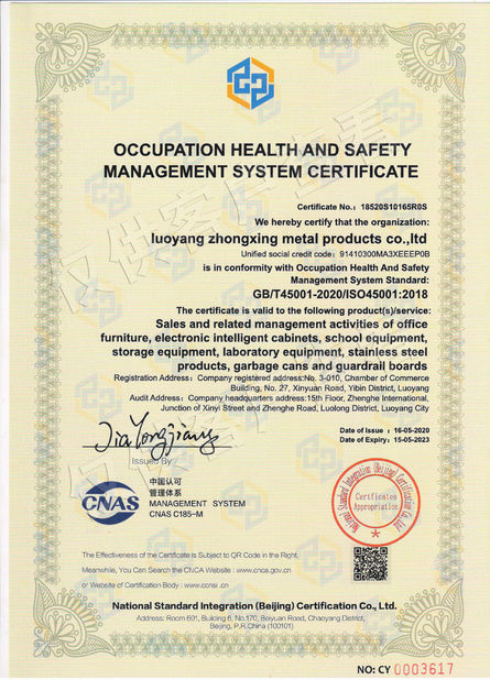 China Luoyang Suode Import and Export Trade Co., Ltd. Certificaten